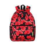 Eco Chic Navy Eco Chic Lightweight Foldable Mini Backpack Poppies