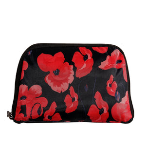 Eco Chic Navy Eco Chic Lightweight Foldable Mini Backpack Poppies