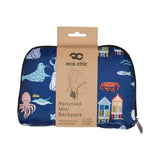 Eco Chic Navy Eco Chic Lightweight Foldable Mini Backpack Seaside