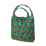 Eco Chic Teal Eco Chic Lightweight Foldable Reusable Shopping Bag Highland Cow