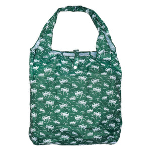 Eco Chic Green Eco Chic Lightweight Foldable Reusable Shopping Bag Landrovers