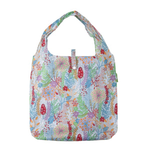 Eco Chic Blue Eco Chic Lightweight Foldable Reusable Shopping Bag Lush Floral