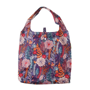 Eco Chic Purple Eco Chic Lightweight Foldable Reusable Shopping Bag Lush Floral