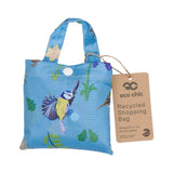Eco Chic Navy Eco Chic Lightweight Foldable Reusable Shopping Bag RSPB Birds