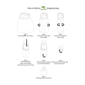 Eco Chic Beige Eco Chic Lightweight Foldable Reusable Shopping Bag Shamrocks