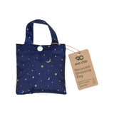 Eco Chic Navy Eco Chic Lightweight Foldable Reusable Shopping Bag Stars and Moons