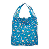 Eco Chic Teal Eco Chic Lightweight Foldable Reusable Shopping Bag Woodland
