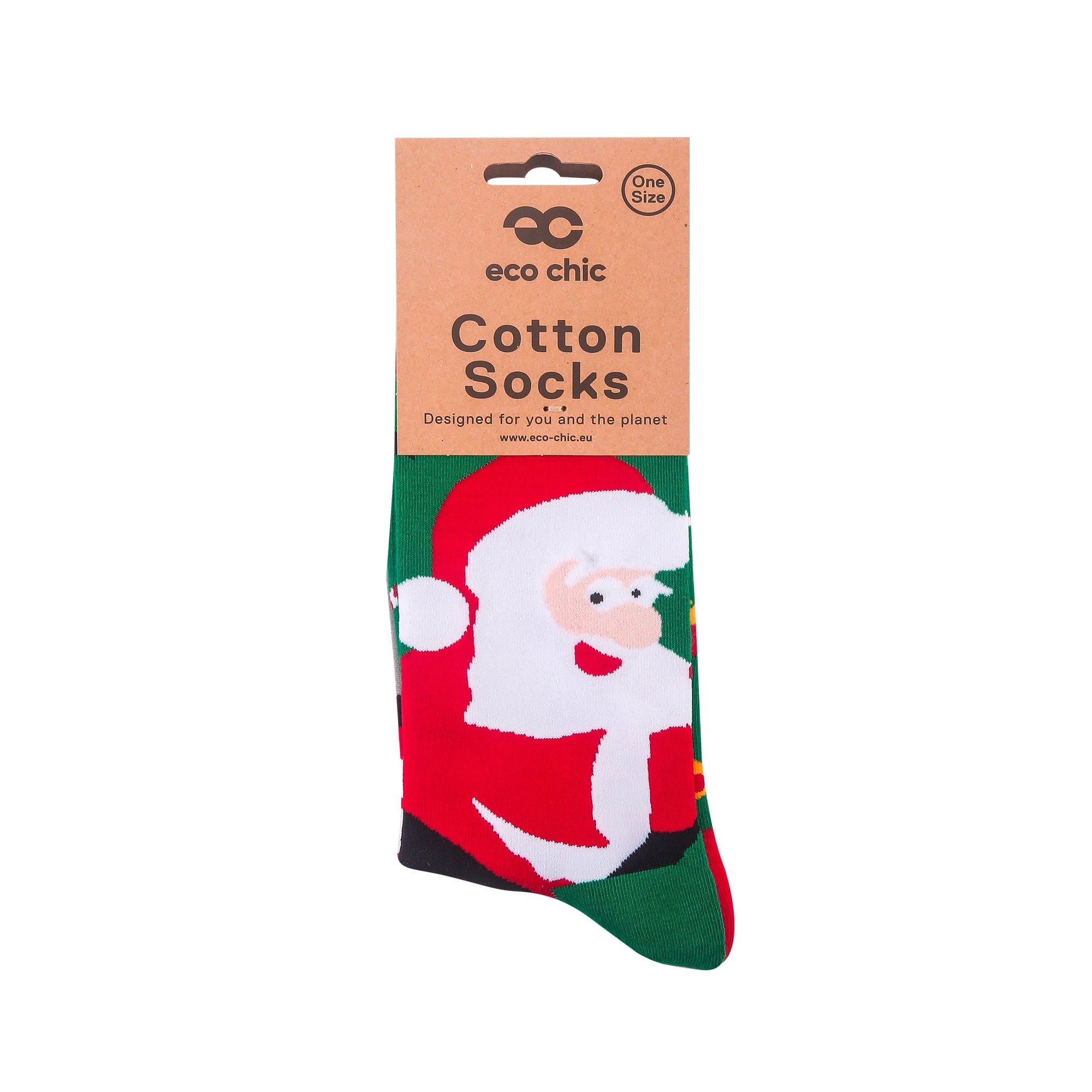 Eco Chic Eco Chic Organic Cotton Christmas Socks Candy Cane