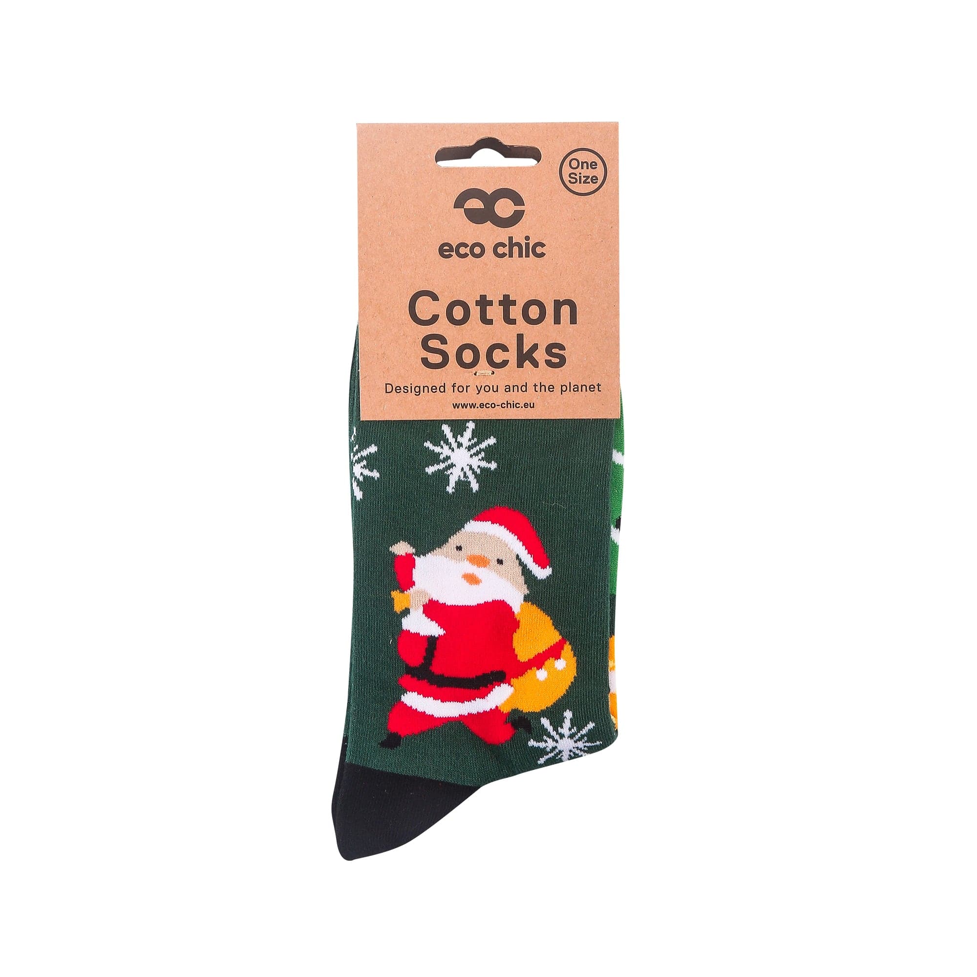 Eco Chic Eco Chic Organic Cotton Christmas Socks Santa