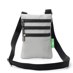 Eco Chic Retail Ltd Eco Chic Recycled Canvas Crossbody Phone Bag - Concrete