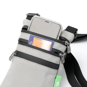 Eco Chic Retail Ltd Eco Chic Recycled Canvas Crossbody Phone Bag - Concrete