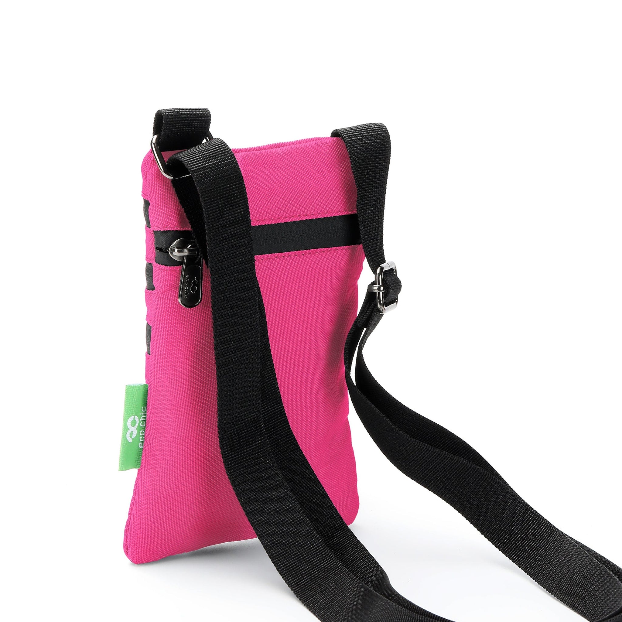 Eco Chic Eco Chic Recycled Canvas Crossbody Phone Bag - Fuchsia