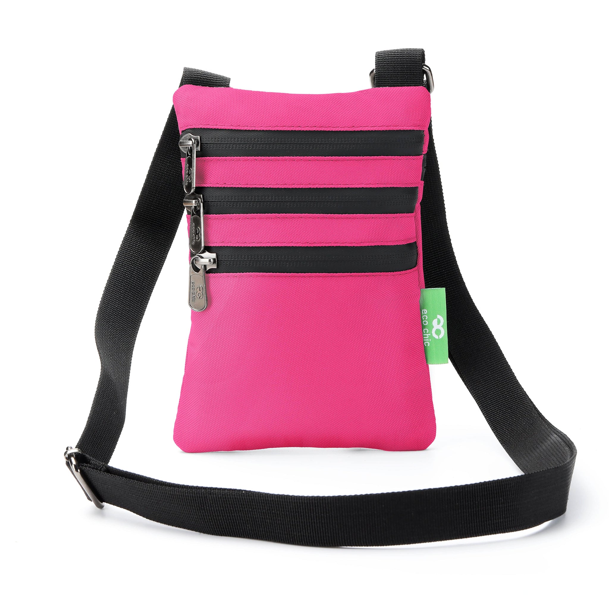 Eco Chic Eco Chic Recycled Canvas Crossbody Phone Bag - Fuchsia