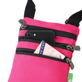 Eco Chic Eco Chic Recycled Canvas Crossbody Phone Bag - Fuchsia