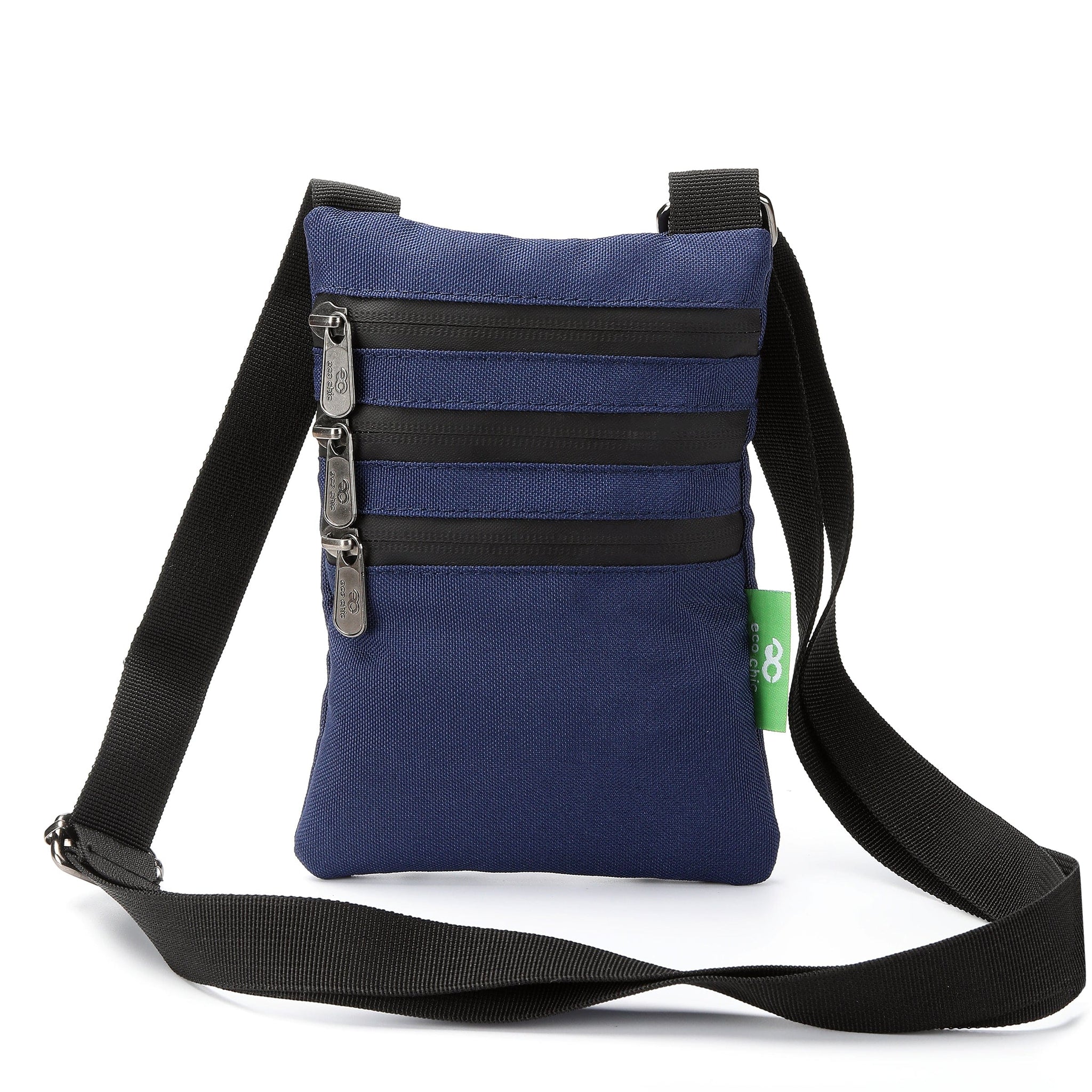 Eco Chic Retail Ltd Eco Chic Recycled Canvas Crossbody Phone Bag - Navy