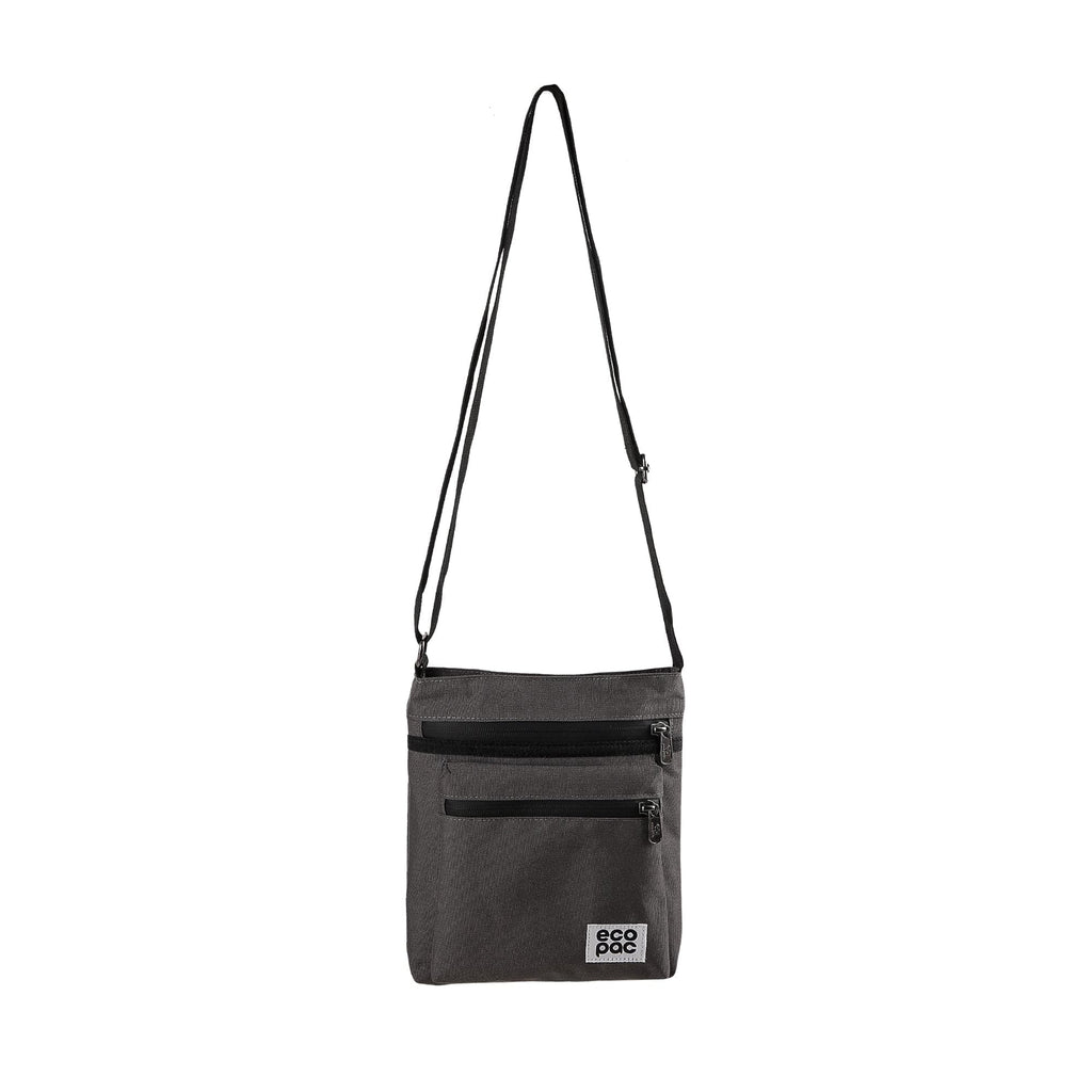 Eco Chic Recycled Canvas Crossbody Phone Bag - Black