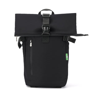 Eco Chic Retail Ltd Eco Chic Recycled Canvas Rollup Backpack - Black