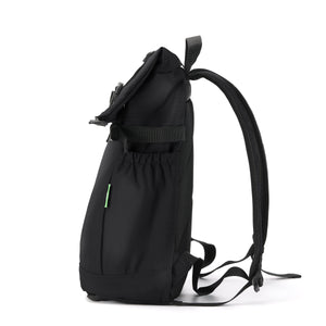 Eco Chic Retail Ltd Eco Chic Recycled Canvas Rollup Backpack - Black