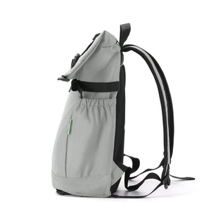 Eco Chic Retail Ltd Eco Chic Recycled Canvas Rollup Backpack - Concrete