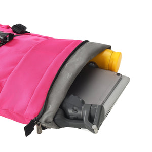 Eco Chic Eco Chic Recycled Canvas Rollup Backpack - Fuchsia