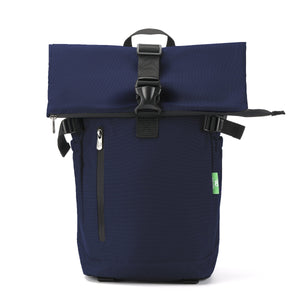 Eco Chic Retail Ltd Eco Chic Recycled Canvas Rollup Backpack - Navy