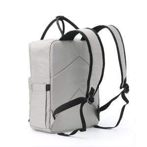 Eco Chic Retail Ltd Eco Chic Recycled Canvas Top Handle Backpack - Concrete