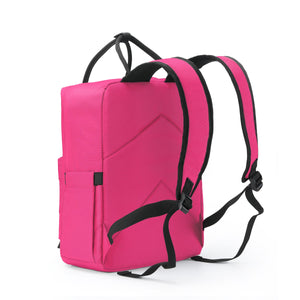 Eco Chic Eco Chic Recycled Canvas Top Handle Backpack - Fuchsia