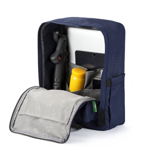 Eco Chic Retail Ltd Eco Chic Recycled Canvas Top Handle Backpack - Navy