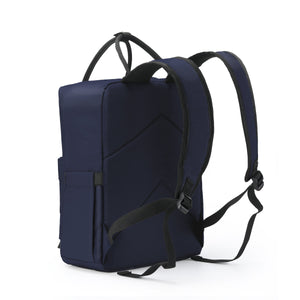 Eco Chic Retail Ltd Eco Chic Recycled Canvas Top Handle Backpack - Navy