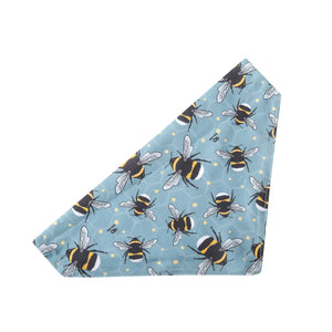 Eco Chic Eco Chic Recycled Dog Bandana - Bumble Bees Blue