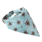 Eco Chic Eco Chic Recycled Dog Bandana - Bumble Bees Blue