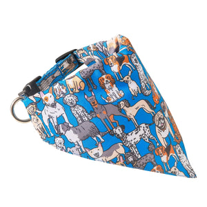 Eco Chic Eco Chic Recycled Dog Bandana - Dogs Blue