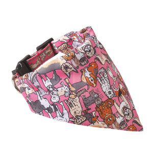 Eco Chic Eco Chic Recycled Dog Bandana - Dogs Pink