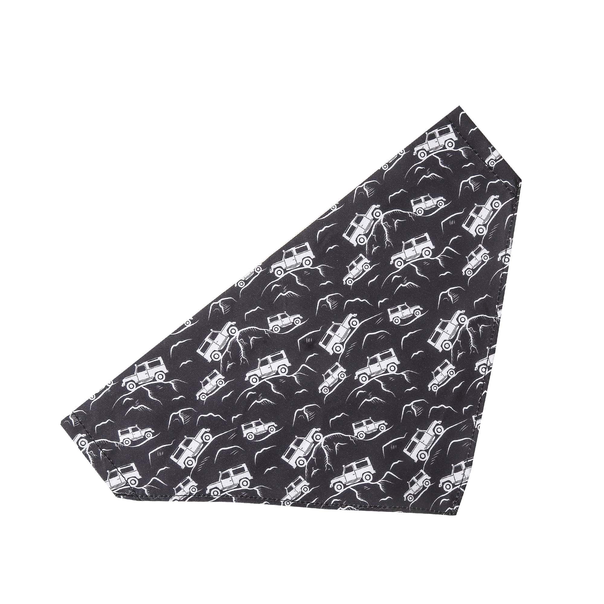 Eco Chic Eco Chic Recycled Dog Bandana - Landrovers Black