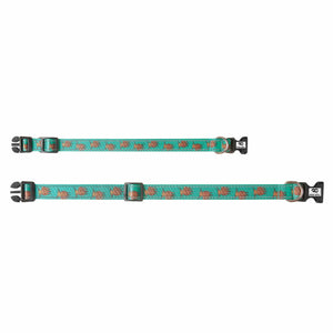 Eco Chic Eco Chic Recycled Dog Collar - Highland Cow Teal