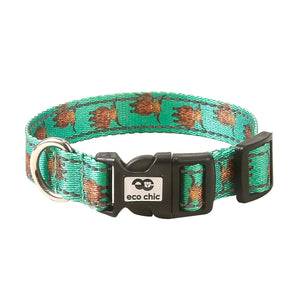 Eco Chic Large Eco Chic Recycled Dog Collar - Highland Cow Teal