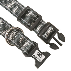 Eco Chic Eco Chic Recycled Dog Collar - Landrovers Black