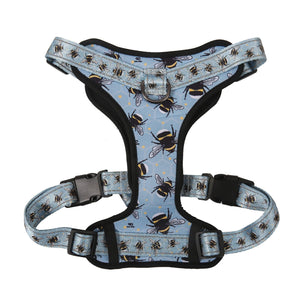 Eco Chic Eco Chic Recycled Dog Harness - Bumble Bees Blue