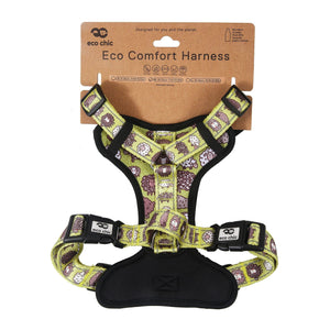 Eco Chic Eco Chic Recycled Dog Harness - Cute Sheep Green