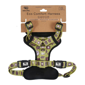 Eco Chic Eco Chic Recycled Dog Harness - Cute Sheep Green