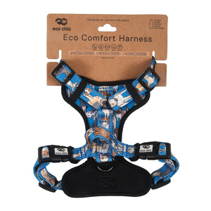 Eco Chic Eco Chic Recycled Dog Harness - Dogs Blue