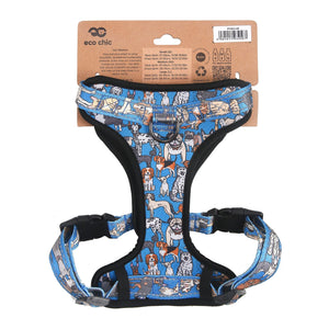 Eco Chic Eco Chic Recycled Dog Harness - Dogs Blue