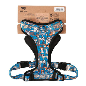 Eco Chic Eco Chic Recycled Dog Harness - Dogs Blue