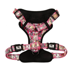 Eco Chic Eco Chic Recycled Dog Harness - Dogs Pink