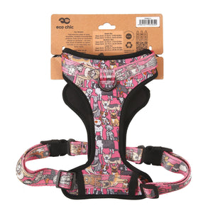 Eco Chic Eco Chic Recycled Dog Harness - Dogs Pink