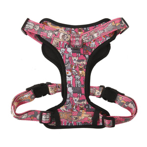 Eco Chic Eco Chic Recycled Dog Harness - Dogs Pink