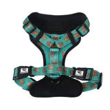 Eco Chic Eco Chic Recycled Dog Harness - Highland Cow Teal