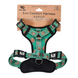 Eco Chic Eco Chic Recycled Dog Harness - Highland Cow Teal