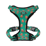 Eco Chic Eco Chic Recycled Dog Harness - Highland Cow Teal