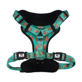 Eco Chic Eco Chic Recycled Dog Harness - Highland Cow Teal